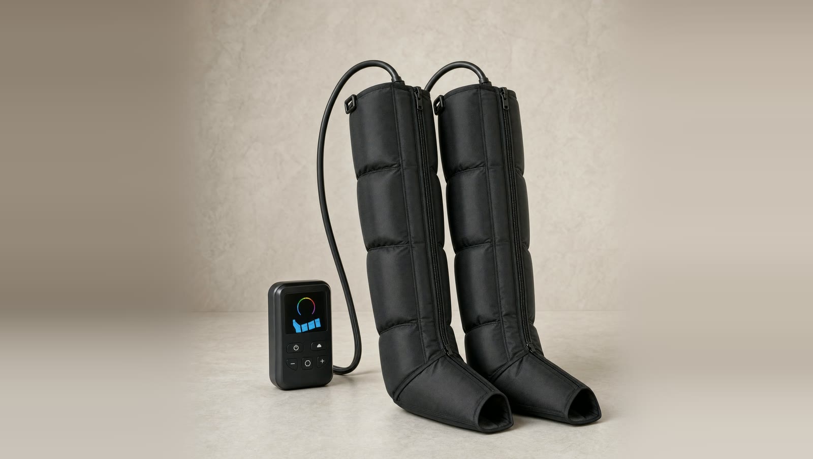 The Compression Recovery Boots with their control unit