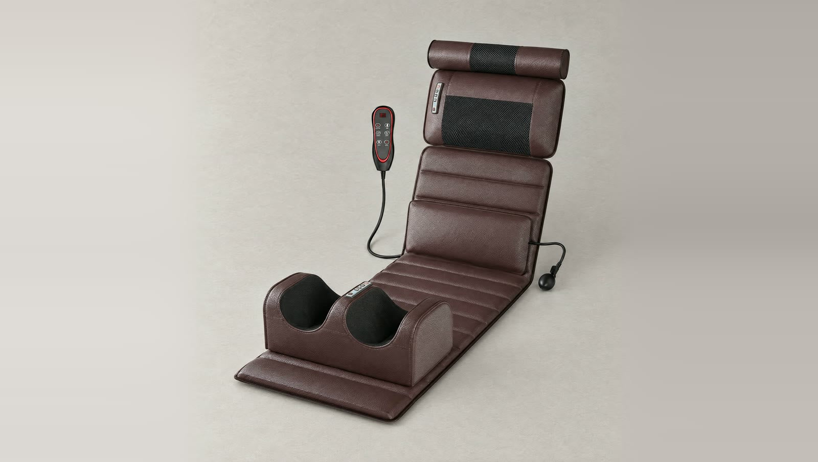 The Full Body Massage Mat with heated neck, back and leg sections